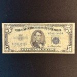 1953 Blue Seal $5 Silver Certificate Note