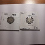 2 Barber Dimes 1906-D & 1916-P Silver Coins