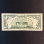 1953 Blue Seal $5 Silver Certificate Note