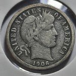 2 Barber Dimes 1906-D & 1916-P Silver Coins