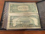 Blue Seal $1 & $5 Silver Certificates, 1957 & 1934