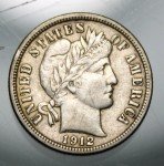 1912 Barber Dime - Excellent Detail Coin