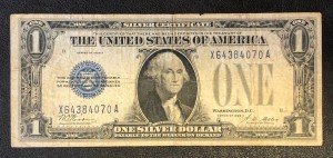 1928-A $1 Blue Seal Funny Back Currency Note