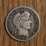 1916 Liberty Head Barber Silver Dime 10¢