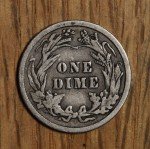1916 Liberty Head Barber Silver Dime 10¢