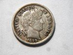 1898-P F+/VF Silver Barber Dime for Collectors