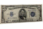 1934 $5 Blue Seal Silver Certificate Note