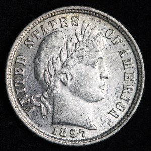1897 Barber Silver Dime - Uncirculated Quality