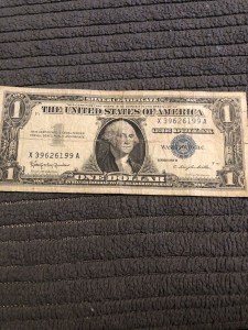 1957 Blue Seal One Dollar US Currency Note