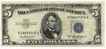 1953-A $5 Blue Seal Silver Certificate Note