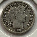 1898 Philadelphia Mint Silver Barber Dime Coin