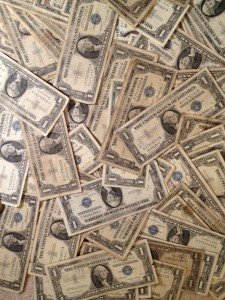 $1 Silver Certificate Blue US Currency Note