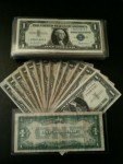 $1 Silver Certificate Blue US Currency Note