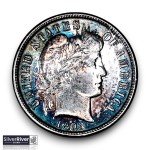 1903-O Barber Dime - Stunning Toning, Semi-Key Date