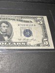 1953 $5 Blue Seal Silver Certificate Note