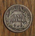 1911 Liberty Head Barber Silver Dime 10¢
