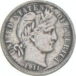 1911-D Barber Dime 90% Silver Coin