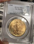 1908 $20 Saint Gaudens Gold Double Eagle Coin