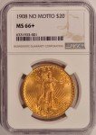 1908 Saint Gaudens $20 Gold Double Eagle Coin