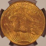 1908 Saint Gaudens $20 Gold Double Eagle Coin