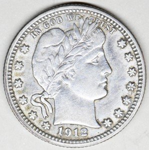 1912 Barber Quarter Coin - Great Collectible!