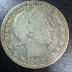 1902 Barber Quarter 25C with Beautiful Toning