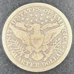 1898 P Barber Quarter 90% Silver Coin