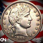 1906 P Barber Quarter Coin - Rare Find