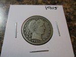 1915 Barber Silver Quarter Coin