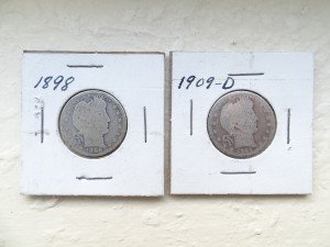 Barber Quarters Set - 1898 & 1909 D