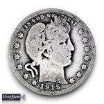 1915 Barber Quarter - Vintage Coin