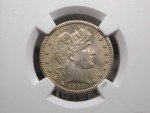 1909 P Barber Silver Quarter NGC MS63 25c