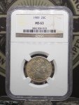 1909 P Barber Silver Quarter NGC MS63 25c