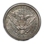 1909 Silver Barber Quarter - UNC Glassy Fields