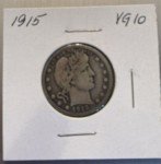 1915 Barber Silver Quarter - Great Quality Coin