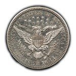 1909 Silver Barber Quarter - UNC Glassy Fields