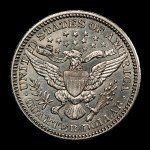 1909 Silver Barber Quarter - UNC Glassy Fields