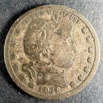 1916 Barber Quarter - Last Silver Year Coin