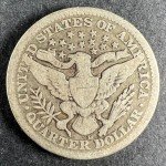 1916 D Barber Quarter 90% Silver Collectible Coin