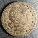 1916 Barber Quarter - Last Silver Year Coin