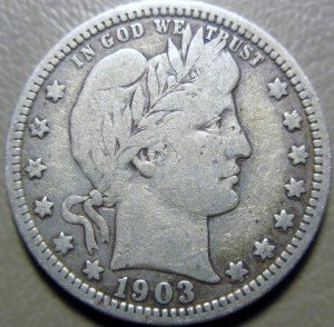 1903 Barber Quarter - Nice Partial Liberty Coin