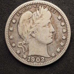 1902 P Barber Silver Quarter - Great Collectible!