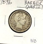 1896 Silver Barber Quarter - Choice VF-XF Condition
