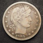 1903 O Barber Silver Quarter - Great Coin!
