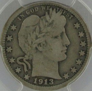 1913 P Barber Quarter 25¢ - Semi-Key Date