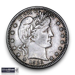 1916 Barber Quarter - Sharp Strike, Great Details