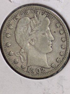1902-O Barber Quarter - Nice Original Coin