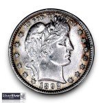 1892 Barber Quarter - Brilliantly Lustrous & Toned