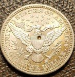 1910-P Barber Quarter Silver Coin – AU/BU Details