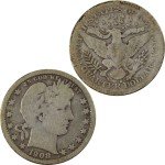 1908 S Barber Quarter 90% Silver Coin 25c